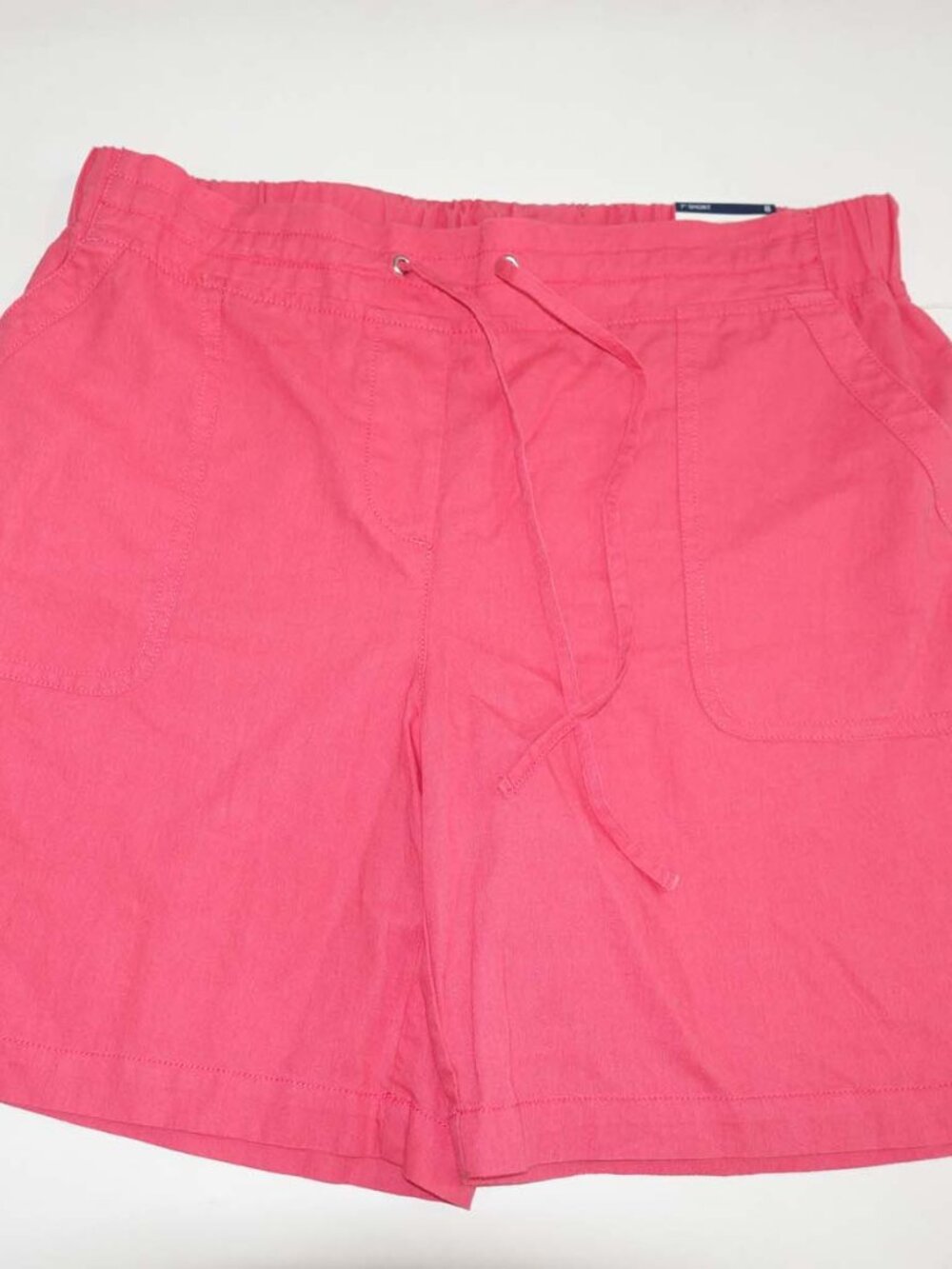Talbots Womens Simply Flattering 7" Inseam Shorts Size 8 NWT Pull On Linen Blend